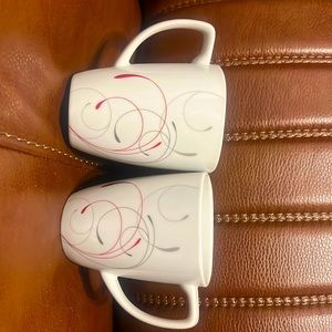 COPY - COPY -4 Splendor Coordinates Mugs Square Big Porcelain Cup Red Gray Sw…